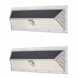 Mr Beams Solar Wedge Plus 126 LED Security Outdoor Motion Sensor Wall Light 2 Pack White Renewed