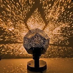 Geekercity Diy Science Sky Projector Night Light Rotating Phantom Celestial Cosmos Stars Projection LED Lamp For Children Kids Adults Bedroom Home And Halloween Christmas