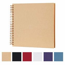 Kraft Hardcover Blank Scrapbook Photo Album (12 x 12 Inches, 40 Sheets)