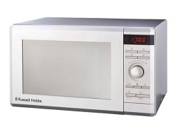 Russell Hobbs 36L Capacity Digital LED Display With Clock Power Output: 1000W 5 Power Levels Programmable Multi-stage Cooking 8 Auto Menus: Cook Defrost Popcorn