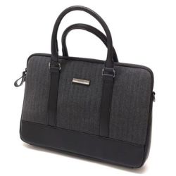 London Slim Case Laptop Bag 13.3 15.6 Inch Extra Protection - Grey black