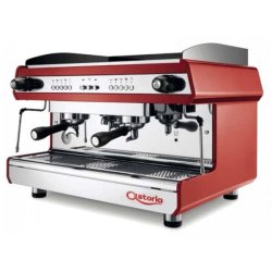 Tanya Commercial Espresso Machine - 2 Group Sae Automatic Red Inox