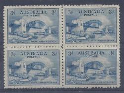 Australia 1932 Sydney Bridge 3d Block Of 4 Unmounted Mint