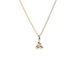 The Tres Charm Pendant In Yellow Gold - Standard Charm 50CM Adjustable Chain