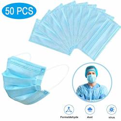 Surgical Face Mask Ear Loop Disposable Surgical Masks Blue Protective Mask Dust Protective Respiratory Mask Pack Of 50