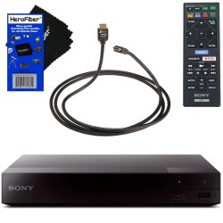 Sony BDP-S3700 Blu-ray Disc Player With Built-in Wi-fi + Remote Control + High-speed HDMI Cable W ethernet