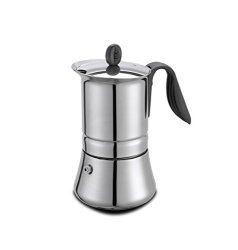 Gat Stainless Steel Induction Stovetop Moka Espresso Coffee Maker 6 Cup