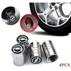 Premium Metal Tire Valve Caps For Opel Astra Insignia Mokka Zafira Corsa Vectra - Polished Finish Triple-slot Design