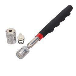 Telescopic Magnetic Pick-up Tool With LED Flash Light Long Handle Retrieving Sweeper