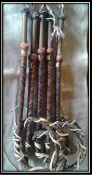 Mamba 8 Riem Leer Sweep - Lang Handvatsel Mamba 8 String Leather Whip - Long Handle - 4 Kleur