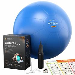 Exercise Ball Stability Ball For Fitness Yoga Pilates Pregnancy Birthing Or Office Desk Chair - 75CM Extra Thick Anti-burst & Non-slip Gym Quality
