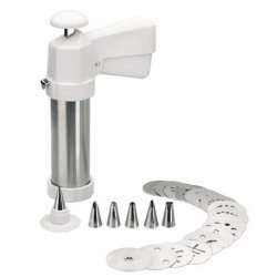 Ibili - Alu Stainless Steel Cookie Press - Silver