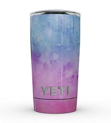 Iirov Design Skinz Decal Skin-kit Wrap For Yeti Drinkware - Mixed Pink 4423 Absorbed Watercolor Texture - Fits Yeti - Rambler 20 Oz Tumbler