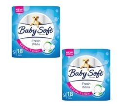 Baby Soft Fresh White 2PLY 18'S X2 Packs