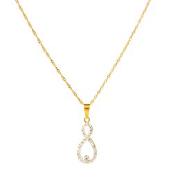 BONDED GOLD - Crystal Infinity Pendant On Chain