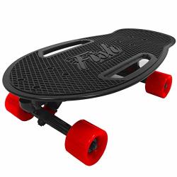Easygoprodcuts EGP-FISH-001-R Fish Adults And Kids Skateboard - MINI Cruiser - Light Weight And Portable - Beginners To Experts Red