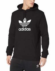 Adidas Originals Men's Trefoil-hoodie Black logo Small