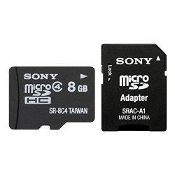 Sony SR8A4 8 Gb Class 4 Micro Sdhc Memory Card With Adapter