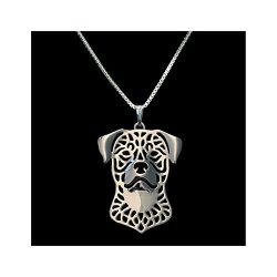 Rottweiler Necklace Silver-tone