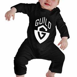 Baby Guild Guitars Long Sleeves Jersey Bodysuit Boys girls Fashion Tee Black 12 Months