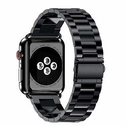 Fashion Women Stainless Steel Watch Band Strap For Apple Watch Series 4 40MM Black