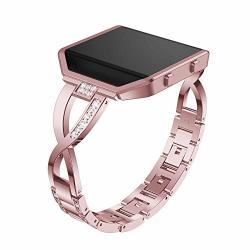 Alonea Fitbit Blaze Band Bling Rhinestone Replacement Accessory Watch Band Strap For Fitbit Blaze Pink??