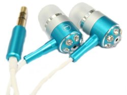 Jnt's Blue Shine Stone Inear Earphone For Ipod MP3 MP4 Player