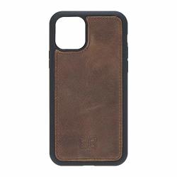 Bouletta Handmade Genuine Leather Protective Phone Back Cover Case For Apple Iphone 11 Xi 6.1" Roasted Coffee Brown