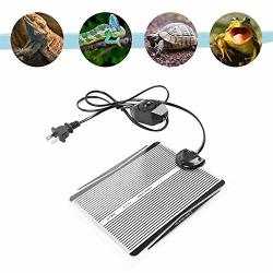 Fashionclubs Reptile Heat Pad, 5W 110V Reptile Under Tank Warmer Heater Mat Terrarium Heating Mat with Temperature Controller for Small Animals