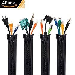 Roderick55 Computer Cord Management Organizer System Cable Management Sleeve 