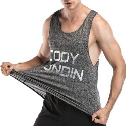 Men's Round Neck Vest Sports Quick Drying Jogger Breathable Sleeveless Tops