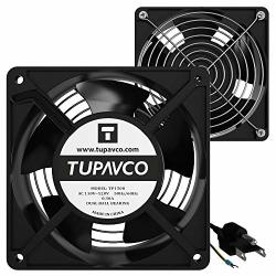 Network Cabinet Fan Dual 2PC Kit Server Rack Cooling Pair Of Rackmount Muffin Fans 120MM 4IN Steel Frame -110V Cable Dual Ball For Side top