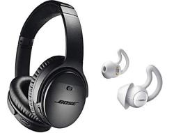 Bose Quietcomfort 35 Series II Black Noise Cancelling Headphones & Bose Noise Masking Sleepbuds Bundle