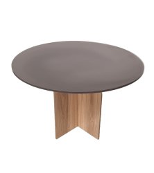 Cardiff Conference Table - Round 120CM - Storm Grey & Sahara
