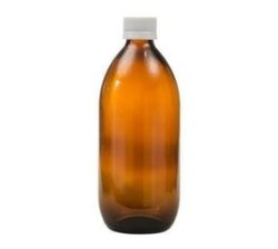 500ML Amber Glass Bottle 28MM Neck With Tamper Proof Cap - 24 Pack