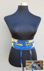 Blue Belt And Head Wrap Combo