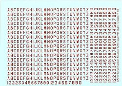 Fantasy Printshop WW2 & 1946 Raf Serial Letters & Numbers Dull Red 8" 1 72 Decals FP980DR
