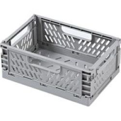Fine Living Folding Crate Small Grey