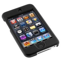 Solid Black Rubberized Snap On Crystal Hard Case For Apple Ipod Touch Itouch 8GB 16GB 32GB 2G 2ND Generation