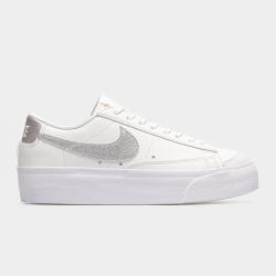 Nike Women's Blazer Low Platform White silver Sneaker