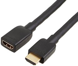 Amazonbasics High-speed Male To Female HDMI Extension Cable - 10 Feet
