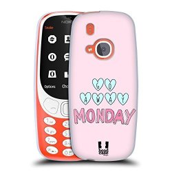 Head Case Designs Go Away Monday Pastel Overlays Soft Gel Case For Nokia 3310 2017