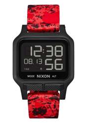 Nixon Heat Unisex Watch - Black Red