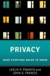 Privacy - What Everyone Needs To Know Paperback