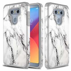 Townshop LG G6 Case lg G6 Plus Case Heavy Duty Hybrid Shock Proof Protective Rugged Bumper Case For LG G6 LG G6 Plus - Marble