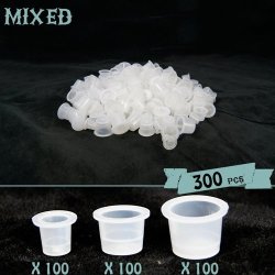 Tattoo Ink Caps Cups 1000 Pcs Mixed Sizes 9 Small 13 Medium 16 Large