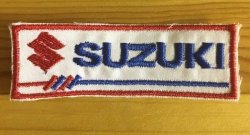 Biker Long Suzuki Badge Patch