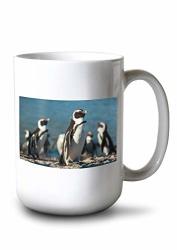 Lantern Press Group Of Penguins In Simon's Town South Africa A-9004891 15OZ White Ceramic Mug