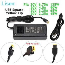 135W 20V 6.75A Square Power Adapter Charger For Lenovo Ideapad Y700 Y700-15ISK 720-15IKB Y40-70 Y50-70 Y70-70 Z710 Thinkpad T440P T450P T460P T470P T530 T540