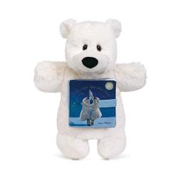 Demdaco Night You Were Born Polar Bear & Storybook Children's Plush Animal Puppet Toy